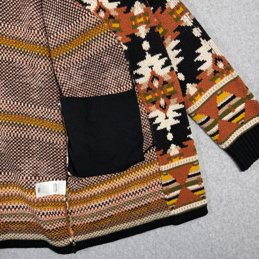Lucky Brand Cardigan Sweater Womens S Multicolor Southwestern Aztec Boho Western - Picture 5 of 12